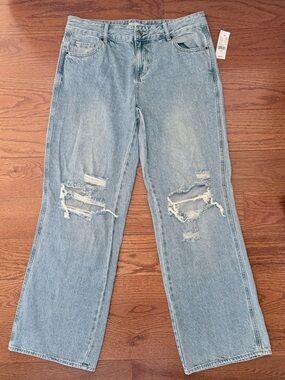 Pacsun Light Blue Low Rise Baggy Jeans